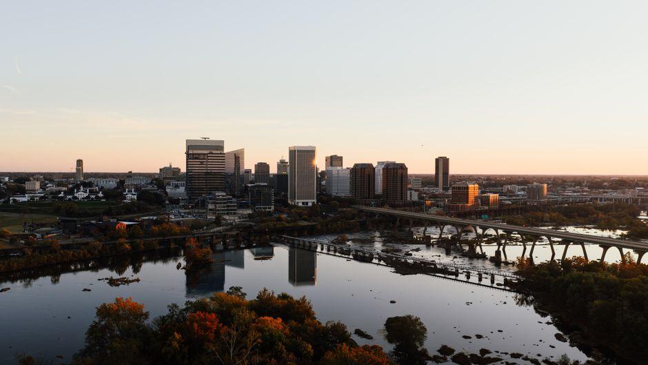 Richmond Virginia Skyline at Sunset